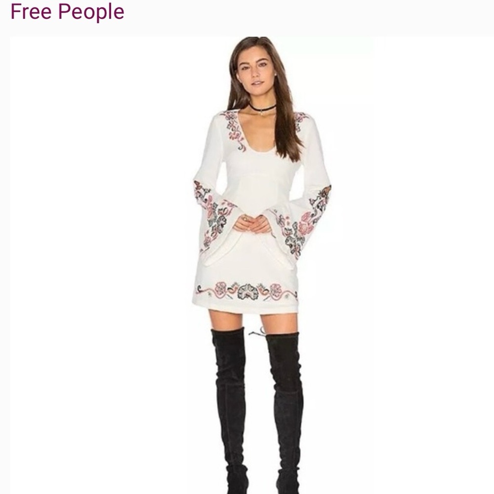 Free People Holiday Folk Mini Dress F